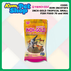 INCH-GOLD High-Protein Tropical Fish Food with Spirulina & Astaxanthin - Amino Acid Enriched Small Fish Feed