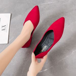 [Free Shipping] Zhiyi WomenS Black Work Shoes With Inner Height Increase Suitable For All Seasons Soft Sole Non-Slip Pointed Toe Comfortable Flats Small Leather Shoes For Work