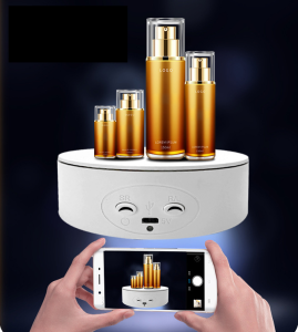 Rotating Display Stand 13cm for 3KGS 360 spin powered by batteries/USB input Jewelry turntable photographic props#130