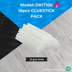 Glue Gun + 10 Glue Sticks Set - 20W | DKIT100 Set | Electric Heating Portable Hot Melt Gun with Stand - Perfect DIY Tools Stationery Kit for Crafting Home Repairs and Creative Projects - Quick Heat-Up Precise Application and Reliable Adhesion -