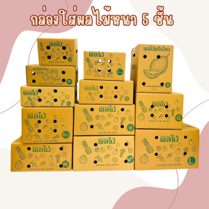 10 ใบ กล่องผลไม้ S หนา 5 ชั้น