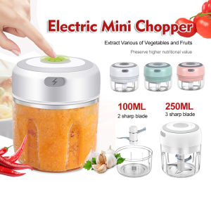 100/250ml Wireless Electric Garlic Crusher Mini Garlic Vegetable Multifunctional Kitchen Chopper