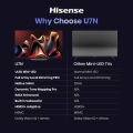 Hisense U7N 55/65/75/85 inch ULED 4K Mini LED Pro Smart TV | 144Hz VRR | Dynamic Tone Mapping PRO | IMAX Enhanced | Full Array Local Dimming PRO | Dolby Vision IQ & Atmos | Game Bar | Game Mode Pro | HDR10+ Adaptive | MEMC 240 Ultra Motion. 