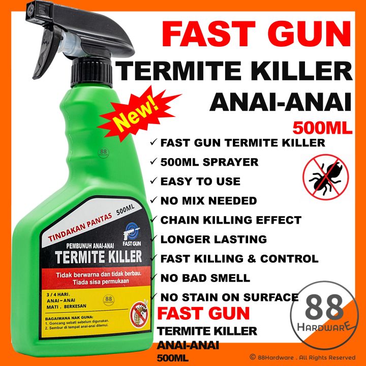 FAST GUN anai killer TERMITE spray 500ML / racun anai anai termite bait / ubat anai anai / anai killer / spray anai anai