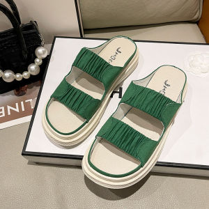 Free Shipping Canvas Slippers For Women Summer Outdoor Wear 2026 New Style Thick-Soled Casual Slip-On Sandals WomenS Sandals