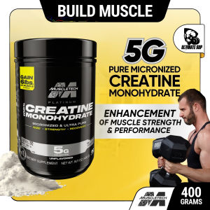 MuscleTech Platinum 100% Creatine | Ultra Pure Micronized Creatine That Helps In Lean Muscle Growth | 400g