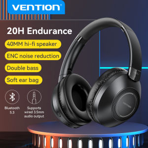 Vention SoundMate S11 Wireless On Ear Headphone Bluetooth 6.0 40mm Driver Portable Headset with 3.5mm Audio Cable On-Ear Gaming Headphone
