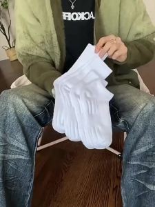 VeryMall 3/5/6/10Pairs Sports Thicken Socks For Men and Women Cotton White/Black Cut/Mid/High Towel Socks