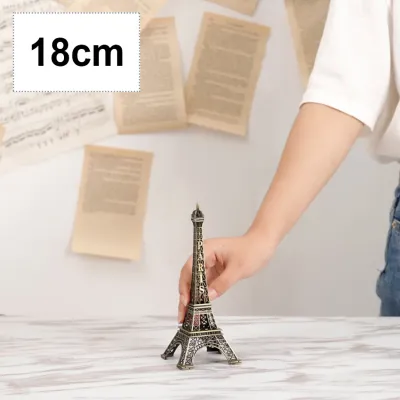 Pajangan Miniatur Miniature Landmark Souvenir Pajangan Menara Eiffel Tower / The Statue Of Liberty New York Usa / Jam Big Ben London - 10/18/25Cm Kerajinan Logam Kreatif