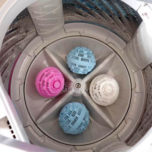 Bóng Giặt Sạch Quần Áo Chống Nhăn Lớn Washing Ball Plus Banh TPE Hạt Gốm Thơm 1000 Lần Giặt Đồ