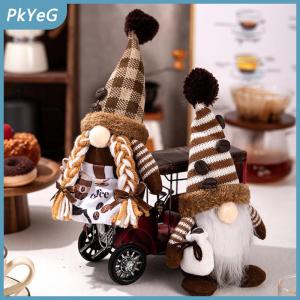 PkYeG Cà phê Gnome-trang trí nhà phụ kiện quán cà phê-Quà tặng gnomes theo chủ đề cho phụ nữ-Giáng sinh mùa đông mùa xuân
