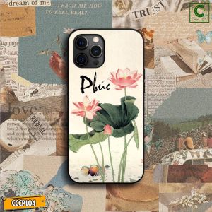 Ốp lưng iphone mặt kính in hình cực đẹp siêu bền - Chữ Phúc hoa sen - 6/6plus/6s/6splus/7/7plus/8/8plus/x/.....