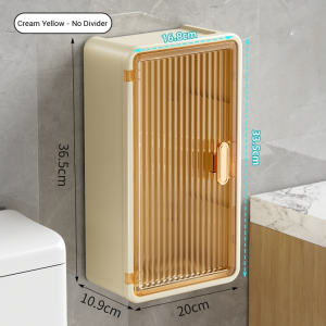 Transparent Wall Mounted Tissue box Multifunctional Storage Box Waterproof Punch-Free Storage Rack