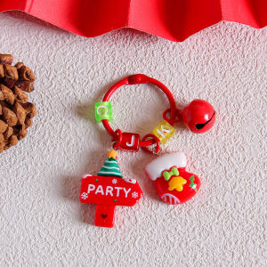 Cute Christmas Series Christmas Keychain Pendant Girl Heart Bag Pendant Kindergarten Christmas Student Gift