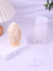 Human Face Mold 3D Silicone Resins Cast Mold for Aromatherapy Making Portrait Sculpture Mold Home Decors