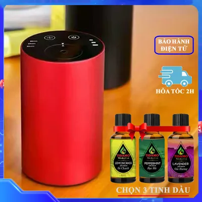 Máy Khuếch Tán Tinh Dầu Có Pin Tích Điện cao cấp dành cho xe ô tô và Gia đình - Máy phun tinh dầu trực tiếp không dùng nước nên nguyên chất và hiệu quả
