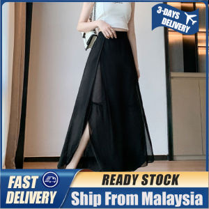 Ice Silk Pants for Women New Style Chiffon Wide-leg Pants Skirt