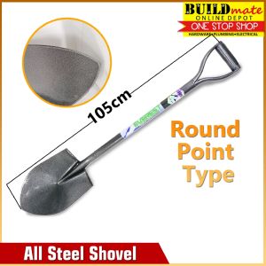 BUILDMATE x Everest Premium Garden Tools ALL STEEL Shovel (105cm) ROUND TYPE •BUILDMATE•