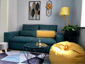 Nordic Geometric Glass Coffee Table Living Room Black Gold Metal Frame Tempered Glass