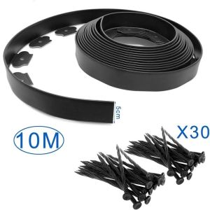 10M Durable Garden Lawn Edging Strip No-Dig Landscaping Tool Easy Cut Landscape Border