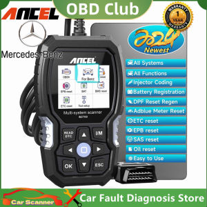 ANCEL BZ700 OBD2 Scanner For Mercedes Benz 1991-2024 Full System Car Diagnostic Tool Gasoline/Diesel Automotive Code Readers & Scan Tools ECU Scanner Clean Fault Code Obd 2 Scanner Auto OBDII Scanner