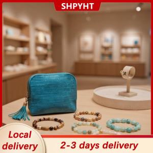 [COD] SHPYHT Local delivery Ship within 24 hours 5-Layer Jewelry Storage Bag Velvet Jewelry Pouch Bags For Watch Bracelet Rings Earrings Portable Travel Jewelry Case