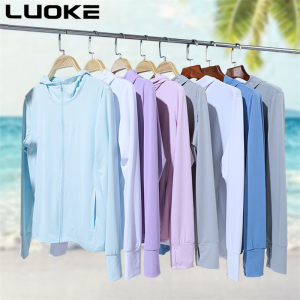 Luoke YKK Sun Protection Factor Zipper Upf50+ Summer Womens UV Resistant Ice Silk Outdoor Skin Coat