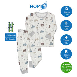 HOMIE Children Bamboo Clothing Set/Kids Long-Sleeve Shirt & Long Pant/ Ultra Soft & Comfortable Wear/ Kids Toddler Childre Bamboo Soft Comfort Cloth