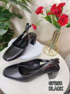 Noblesse Square Toe Block Heel Shoes for Office Work