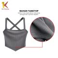 1K Tanktop Basic Wanita Crop Segitiga Knit Model Tali Silang P330 Tank Top Crop Knit Singlet Cewek Fashion. 