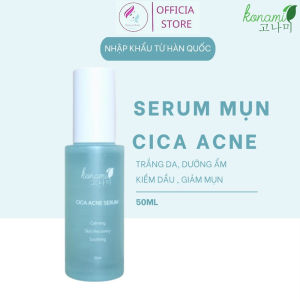 Serum giảm mụn mờ thâm sẹo phục hồilàm dịu da Cica Acne Serum Konami Hàn Quốc 50ML