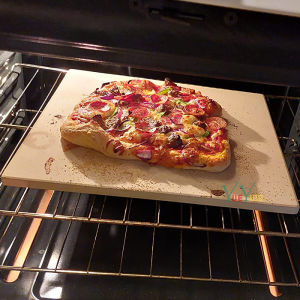 Pizza stone baking stone 12X12 inch heavy rectangular engineering tuff cordierite perfect for oven and grill