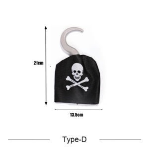 Child Pirate Costume Pirate Hat Eye Patch Cosplay Prop Masquerade Hat Pirate Dress Up Supplies