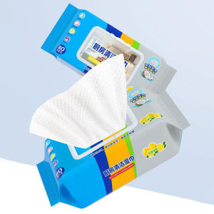 80 unit dapur pelbagai guna Wipes dapur pembersihan basah Wipes asli Lemon rasa dapur hidangan tisu 80pcs Multi-Purpose Kitchen Wipes Kitchen Cleaning Wet Wipes Natural Lemon Flavor Kitchen Dishes Tissue