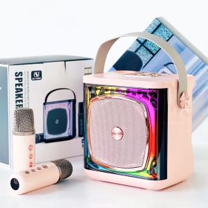 Kalaoke speaker with mic and  family party KTV speaker with 3D stereo and colorful LED dance lights YS308