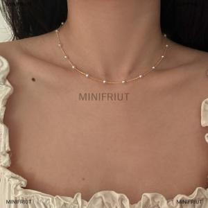 [COD] MINIFRIUT Trendy Elegant s Beaded Necklace For Women Girls Fashion Exquisite Clavicular Chain Party Jewelry Accessories Gifts