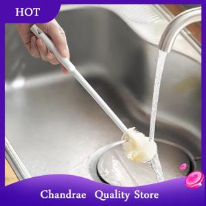 [Chandrae] แปรงทำความสะอาดถ้วยด้ามจับยาวขวดซิลิโคนทำความสะอาดขวดนมแก้วไวน์แก้วที่ใช้ในครัวเรือนแก้วชาแก้วกาแฟแปรงกาน้ำชา