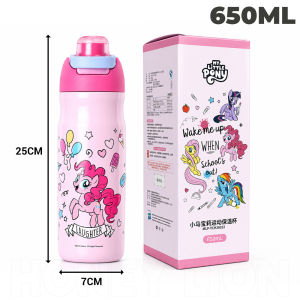 HoneyLion - My Little Pony Insulated Bottle 650ml 316 Stainless Steel Straw Cup Leakproof with Hidden Carry Handle