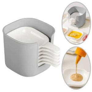 6pcs/set Sauce Dish Food Sauce Dish Dipping Dish SetSnack Container Seasoning Kitchen Dish Supplies Tomato Sauce Food Plate