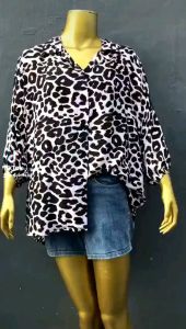 KEMEJA FELICE OVERSIZE LD 120CM FIT TO BB 100KG || ATASAN JUMBO LEOPARD