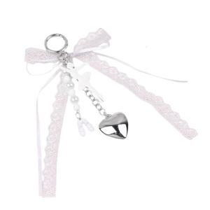 Sáng Tạo móc chìa khóa xe cô gái múa ba lê keyrings Móc Khóa Trái Tim Charm gắn túi đáng yêu cung Keyring đồ trang trí mặt dây chuyền quyến rũ
