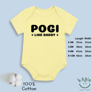Pogi Like Daddy Cute Baby Onesie Soft Cotton Newborn Romper Breathable Comfortable Infant Outfit