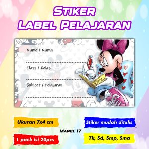 Stiker Label Buku Pelajaran Stiker Nama Buku Stiker Custom Nama Buku Pelajaran Sekolah Anak