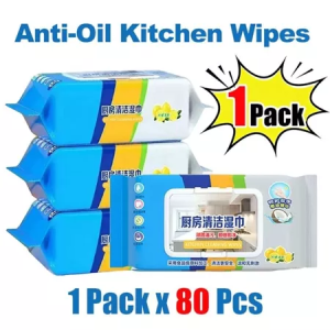 400Pcs Multipurpose Kitchen Wet Wipes Scented Degreasing Dish Cleaning Table Wipes Anti-Oil Tissue