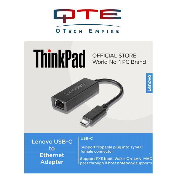 Lenovo USB-C to Ethernet Adapter P/N: 4X90S91831 [ORIGINAL] | Lazada