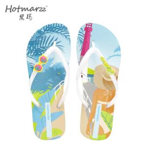 Hotmarzz Womens flip flops PVC anti slip slippers for outdoor wear beach clip on slippers HM7088