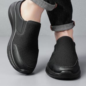 Mesh Slip-On MenS Shoes High Elasticity Breathable Soft Sole Non-Slip Casual Walking Shoes