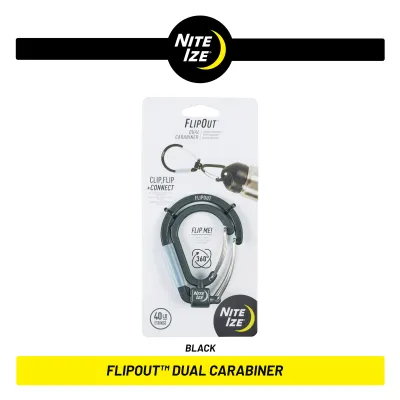 Nite Ize FlipOut Dual Carabiner Black