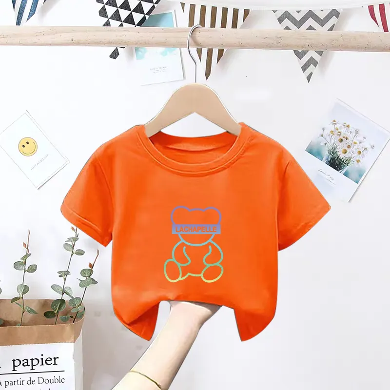 Vedolay Trendy Tops For Girl Girls T-Shirt Short Sleeve Birthday Gifts  Printing Cartoon Graphic Tops for Children,Brown 6-12 Months 
