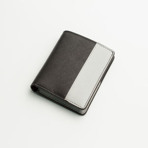 Ví Nam Mini Da Saffiano V120 Dáng Đứng Nhỏ Gọn Phối 2 Màu Cá Tính Lịch Sự - Bụi leather